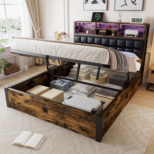 Double bed 4ft6 ottoman lift - bed,