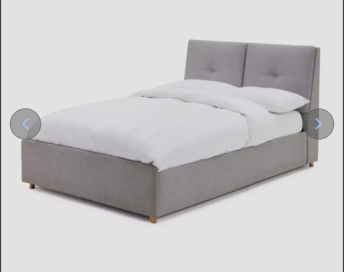 Grey upholstered double - upholstered,