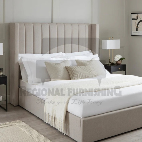 Luxury winged ottoman bed - winged,
