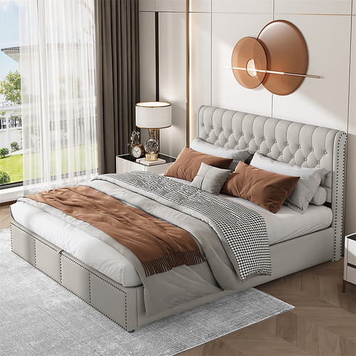Double bed 135x190cm with - 135x190cm,