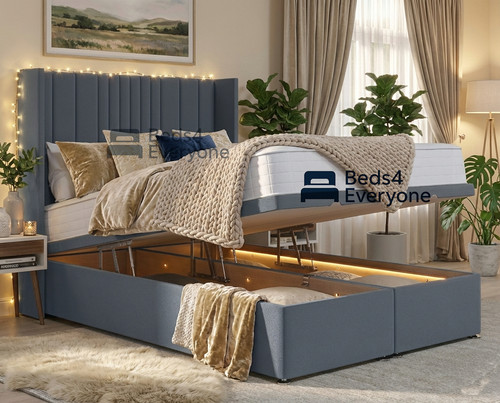 Wing paneled ottoman storage - paneled,
