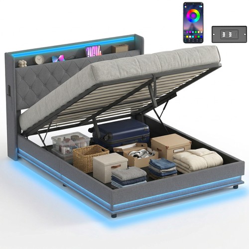 Homcom lift storage bed - homcom,