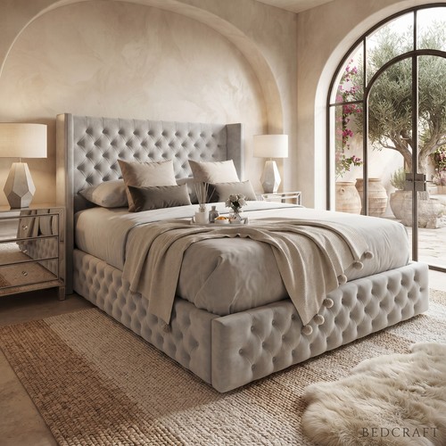 Luxury chesterfield winged bed - luxury,