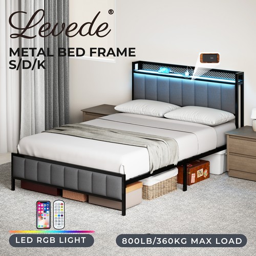 Levede led ottoman bed frame - ottoman,