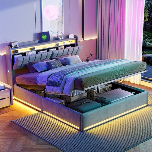 Double 4ft6 ottoman lift - ottoman, up