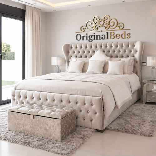 Oxford wingback bed ottoman - oxford, bed,