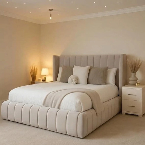 Winged panel bed frame - winged,