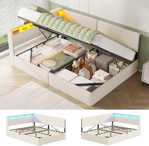 4ft6 double ottoman - bed, with