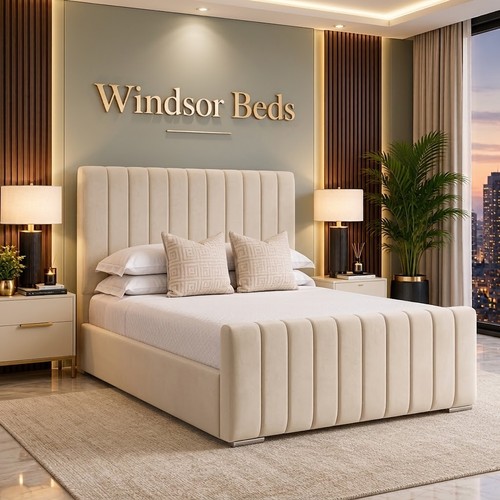 Luxury panel plush velvet bed - plush,