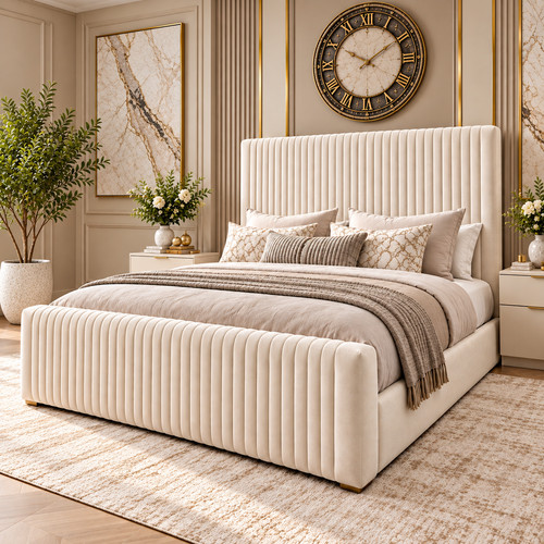 Upholstered lined headboard - upholstered,