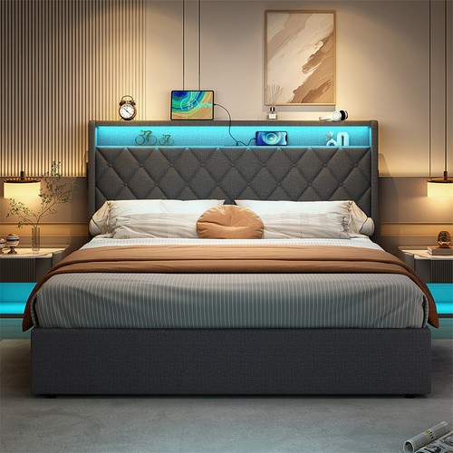 Ottoman storage bed - ottoman, led
