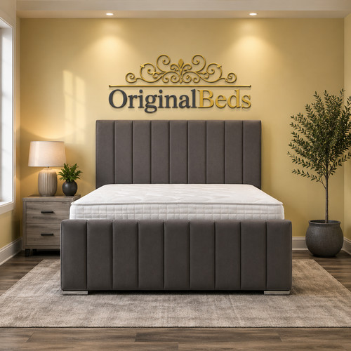 New panel bed frame ottoman - bed, frame,