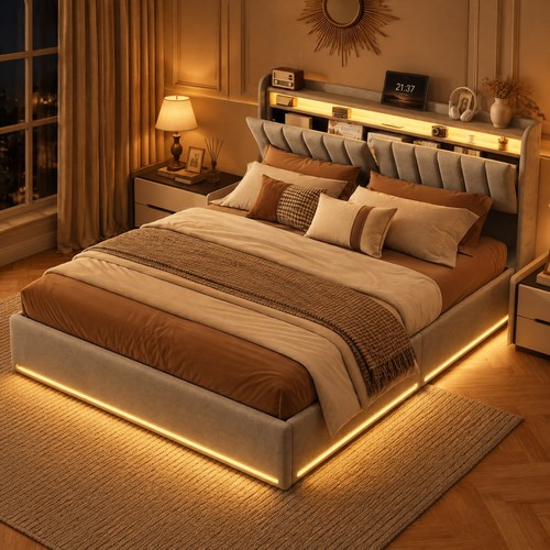 4ft6 double ottoman bed frame - 4ft6,