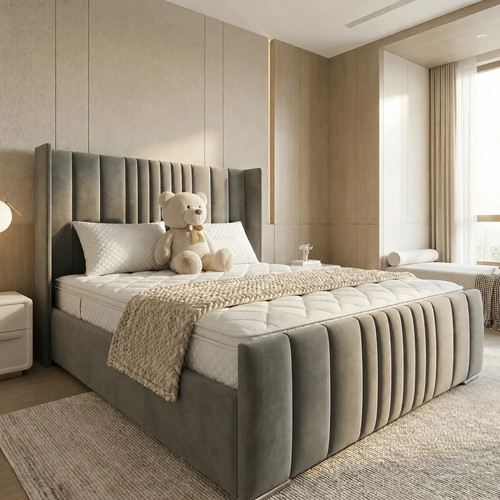 Ottoman bed winged plush - ottoman,