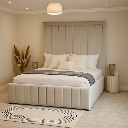 High headboard ottoman bed - high,