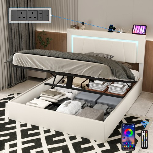 New led ottoman storage - new,