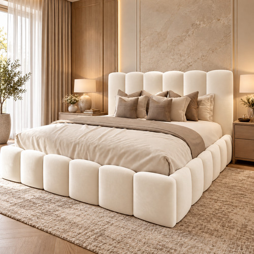 Ottoman bed plush - ottoman, velvet