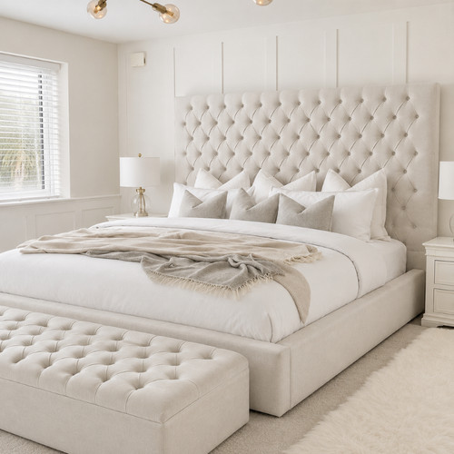 Chesterfield bed frame - frame, plush