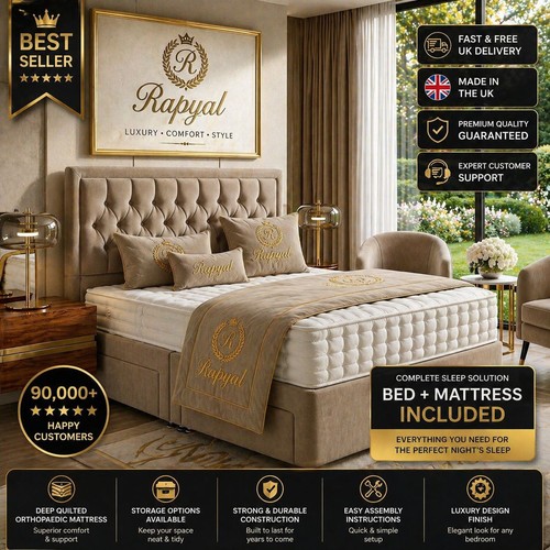 Luxury divan bed set with - bed,