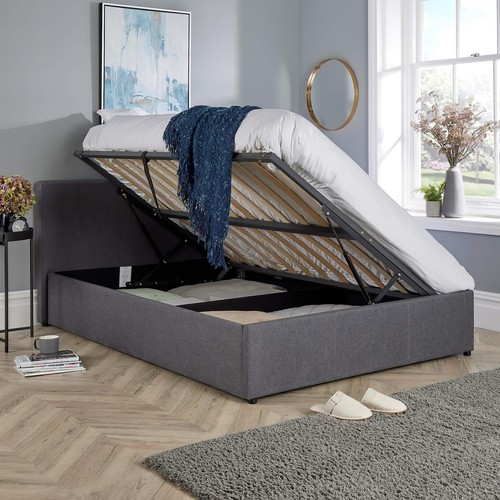 Side lift storage bed ottoman - storage,