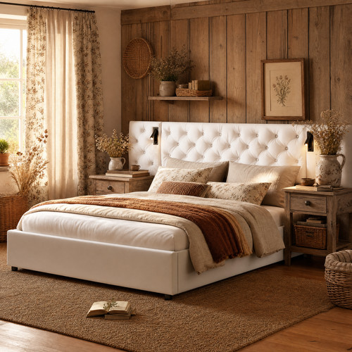 Upholstered ottoman bed - ottoman,